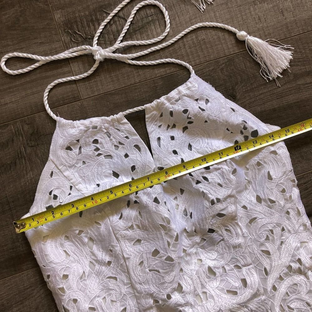 WHBM White Lace Halter Bustier Corset Top - Size 0 - Picture 9 of 10